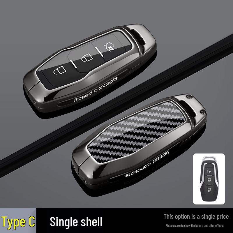 Metal Buckle Key Case for Ford Edge L23, Mondeo, and Explorer Models