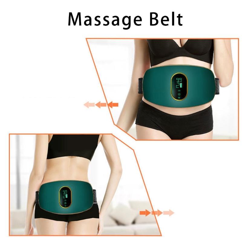 Body Shaping Abdominal Massager With Adjustable Mode Fitness Belt USB Charging Vbrating Belt Heating Therapy