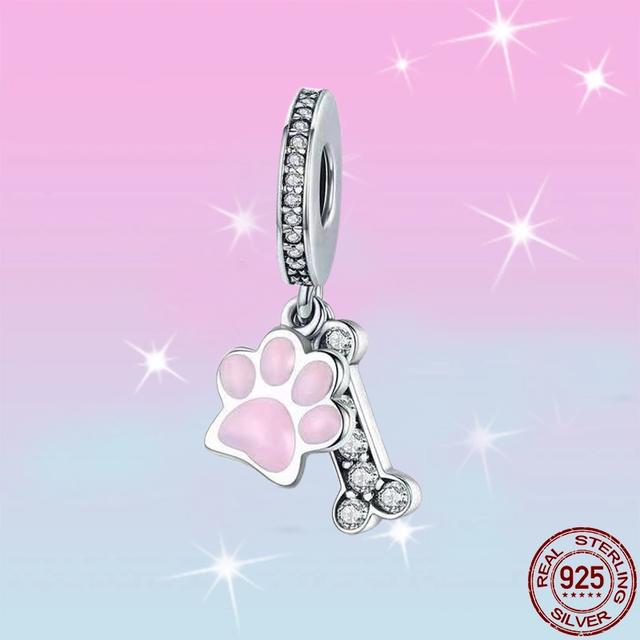 New 925 Sterling Silver Dog and Red Snowman Charm Bead Fit Original 925 Fashion Bracelets DIY Fine Jewelry Making for Women