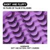 20 Pairs Faux Mink Lashes 3D Fluffy Natural Lashes Makeup False Eyelashes  Russian Strip Lashes Eyelash Extension