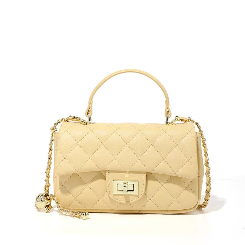 Genuine Leather Women's Bag New High End Women's Shoulder Bag Fashionable Small Fragrance Chain Bag Handbag Crossbody Bag