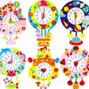 Cartoon Clock Cognition Clocks Toys Nonwoven Fabric Time Teaching Aid  Montessori Arts Crafts
