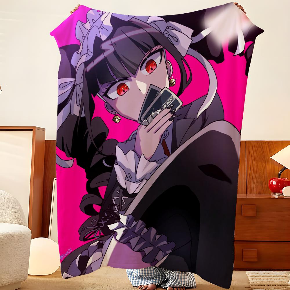 Anime C-Celestia L-Ludenberg Throw Flannel Throw Blanket, Lightweight Cozy, Durable Washable Cute Cool