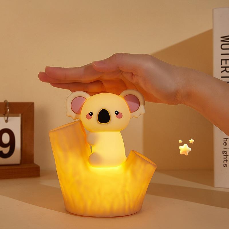 

Recharging Powered Koala Silicone Night Light 7 Colors Mood Sleeping Light Eye Protection for Bedroom Living Room Gift Bedside