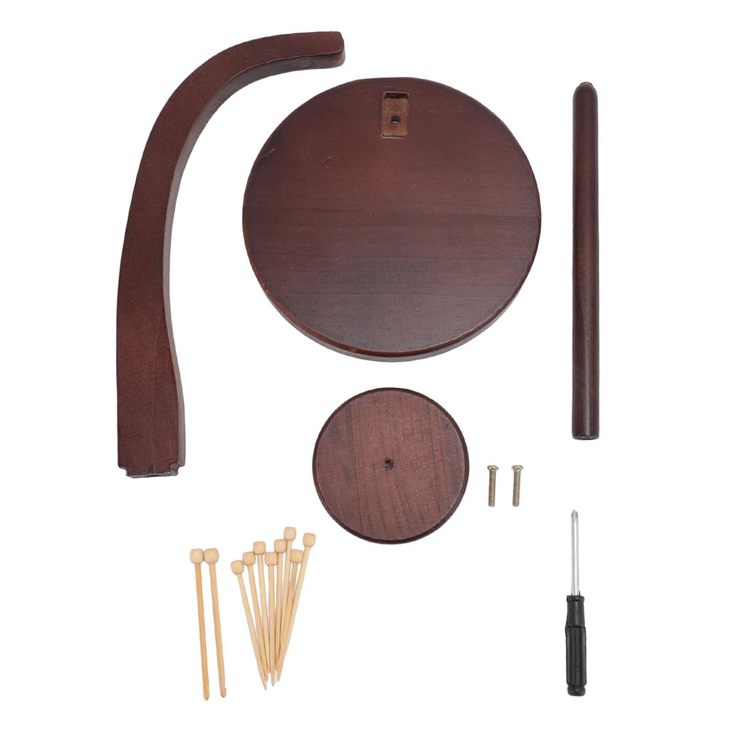 Yarn Holder Easy Installation Stable Structure Rotatable Wooden Yarn Ball Holder Yarn Spinner for