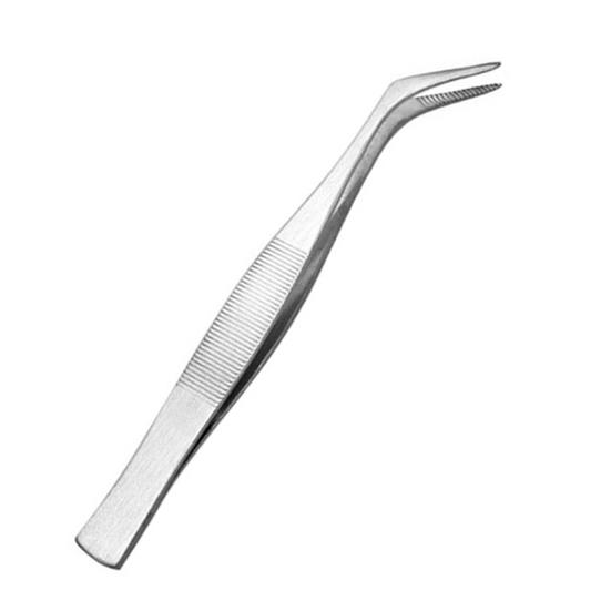 Stainless Steel Multifunctional Elbow Straight Clip Eyelash Grafting Tweezers