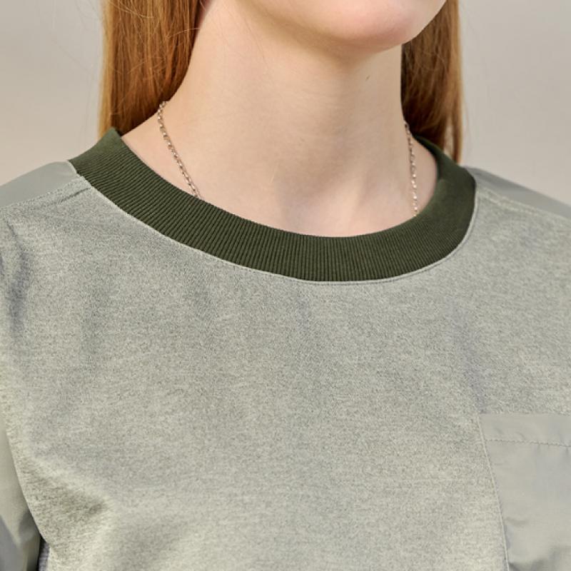 MAXZA UTiliTy Color Block Ärmel Tasche T-Shirt zf04qT006na