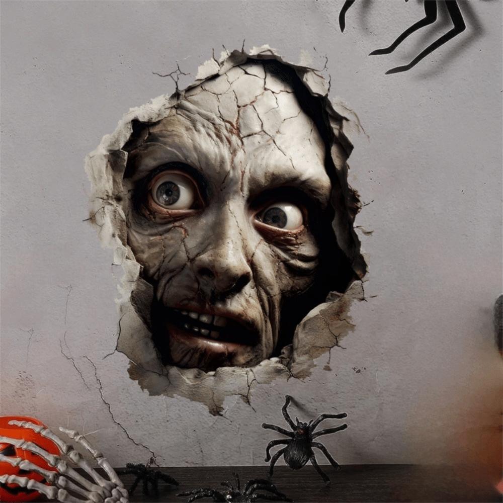 Self Adhesive Zombie Wall Sticker Realistic Ghost Witch Silhouette Sticker  Party