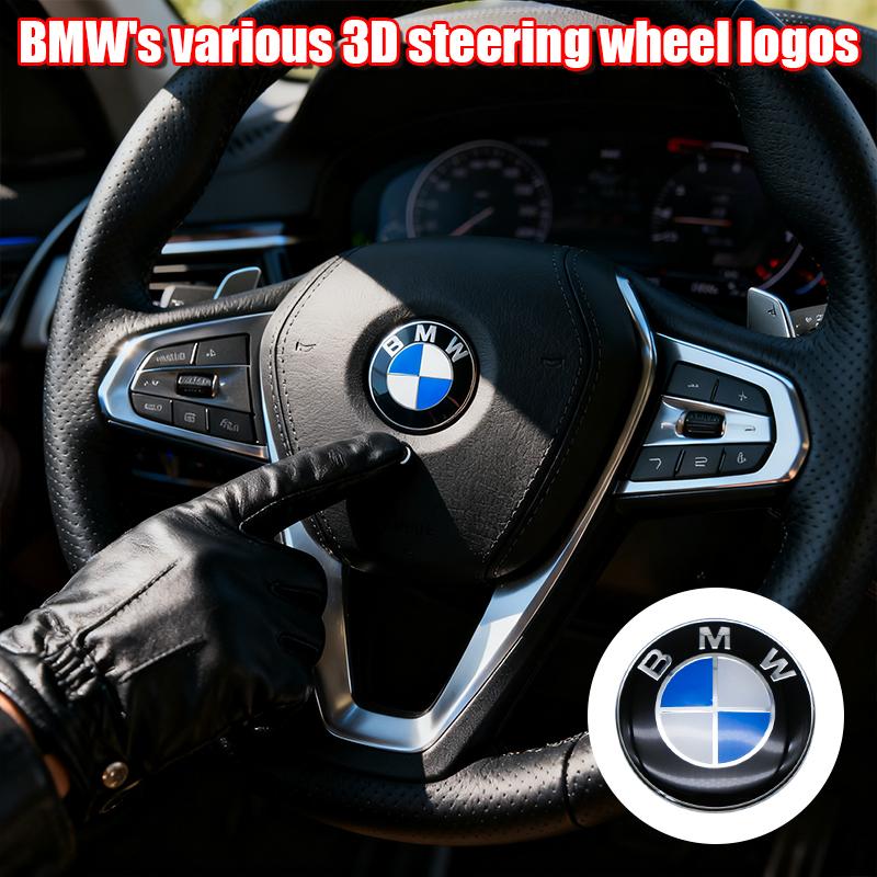 LKCW9 4.5cm Steering Wheel Emblem Sticker Steering Wheel Center Sticker For BMW E46 E90 F30 F20 F10 G20 G30 X1 X3 X5 M Interior Logo
