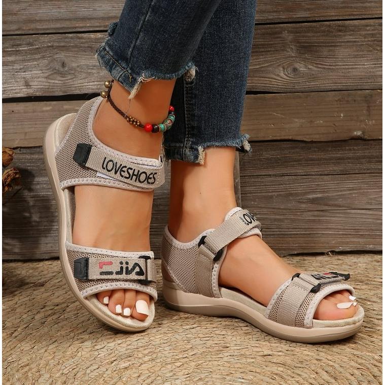 

Новые женские спортивные сандалии на плоской подошве, летняя повседневная обувь, модные тапочки, сетчатая прогулочная пляжная обувь для бега, трендовая женская обувь Zapatos 37 хаки