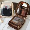 Borsa Trasparente in PVC per Cosmetici da Viaggio Portatile Mini Impermeabile Borsa per Rossetto Cosmetico Grande Apertura con Cerniera Borsa a Mano da Esterno