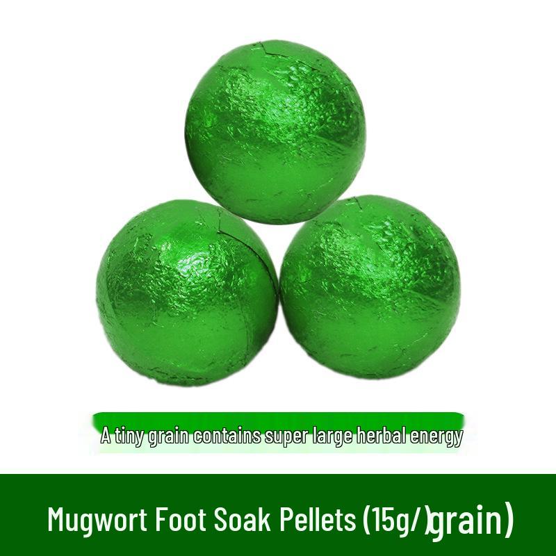 Sweat-Inducing Herbal Foot Soak Balls with Mugwort, Safflower, and Ginger Essential Oils - Instant Dissolving Bath Salt Balls