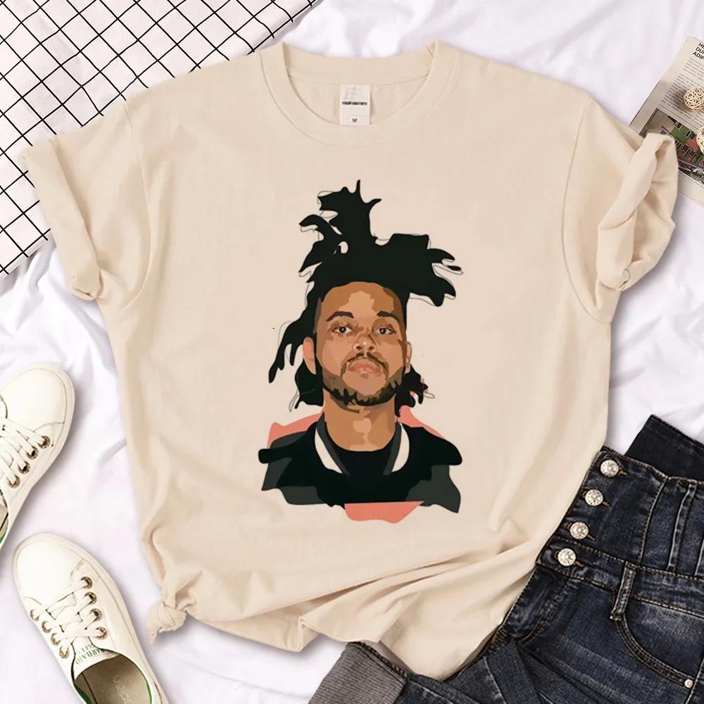 The Weeknd T-Shirt Damen Japanisches Grafiktop Mädchen Japanischer Manga Y2K Kleidung