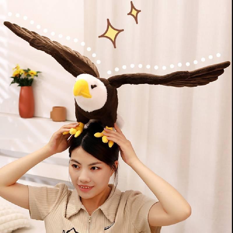 High Quality Plush White Headed Eagle Toy Soft Stuffed Animal For Home Decor And Kids Comforting Doll
