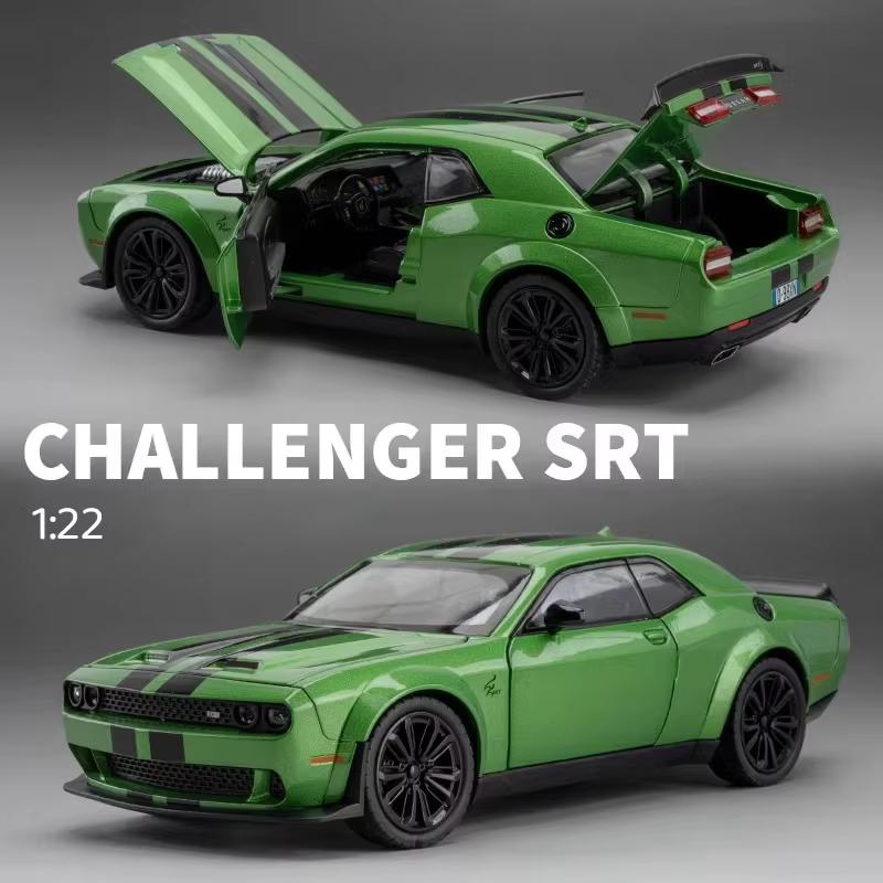 New 1:22 Dodge Challenger Redeye Hellcat Super Muscle Sports Car Alloy Metal Diecast Car Model Sound & Light Collection Hobbies Gift