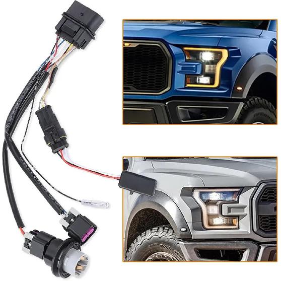 2pcs Car Headlight Lamp Wiring Harness Adapter for Dodge Ram 1500 2500 3500 2013-2018