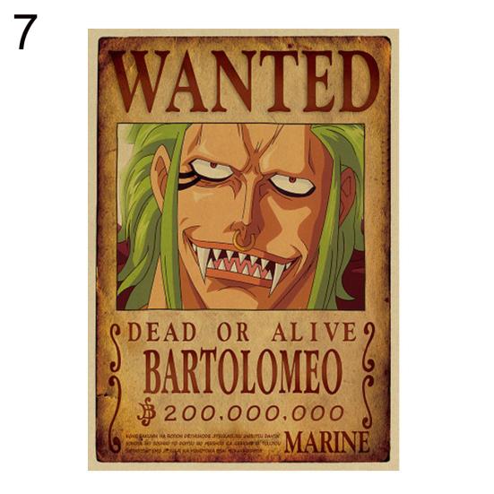 

Мультфильм Луффи хотел плакат Мани Нико Робин настенная живопись наклейка домашний декор 7#