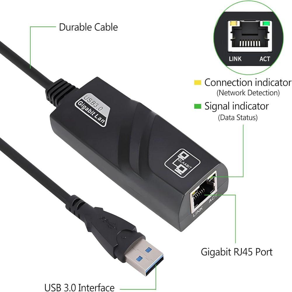 Wi-fi Dongle 1000Mbps USB Wifi Adapter USB to LAN USB Ethernet Adapter  for Computer/Phone