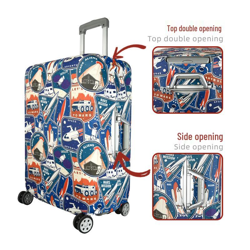 Thickened Elastic Printed Luggage Protector & Dust Cover