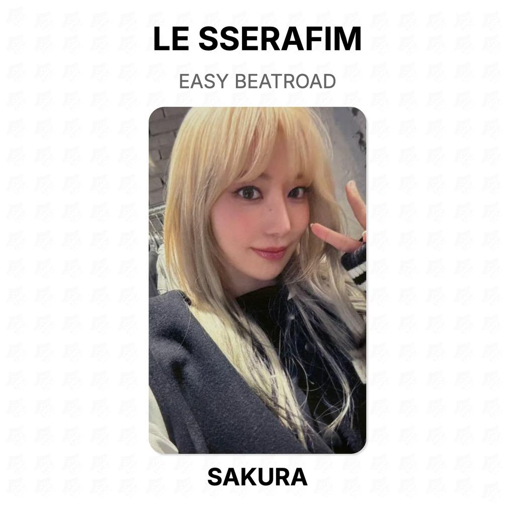 LE SSERAFIM EASY BEATROAD Offizielle Fotokarte