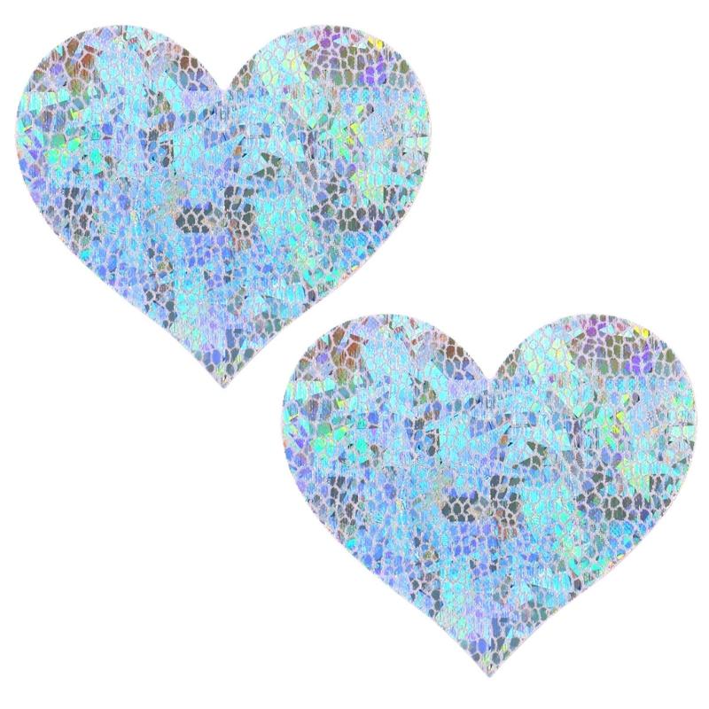 20 Pairs Women Sexy Self Adhesive Nipple Covers Colorful Ice Crack Pattern Disposable Breast Stickers Pasties Sticky Bra