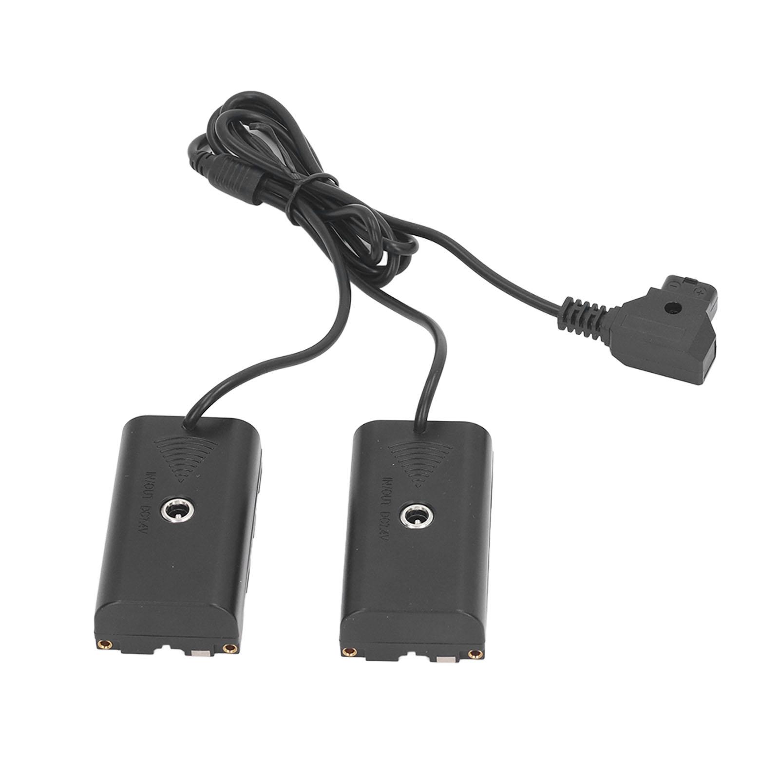 

D-Tap к NP-F970 F570 F550 Муляж аккумулятора 2 в 1 DC-каплер Светодиодный свет Цифровая камера Муляж аккумулятора