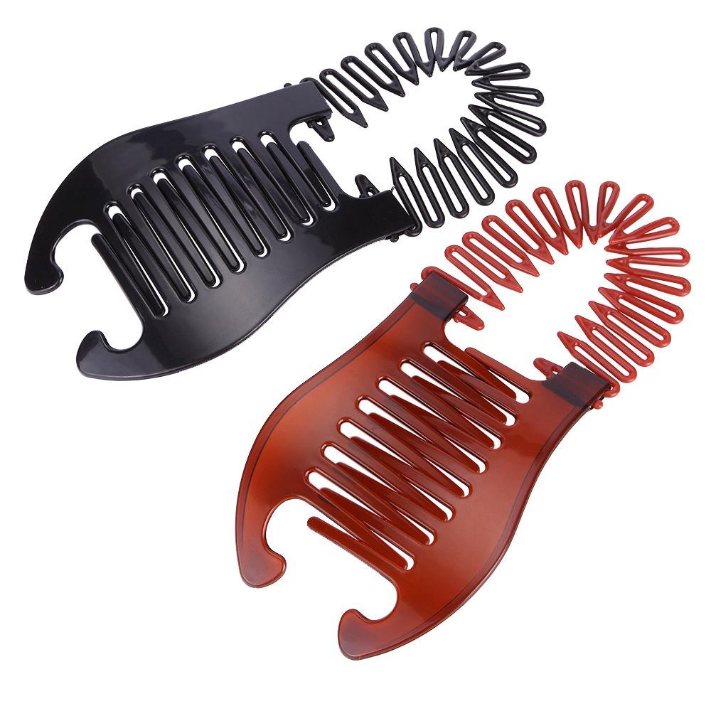 Women Comb Banana Barrettes Clip Black Brown Elastics Hair Comb Hair Accessories Hair Riser Claw