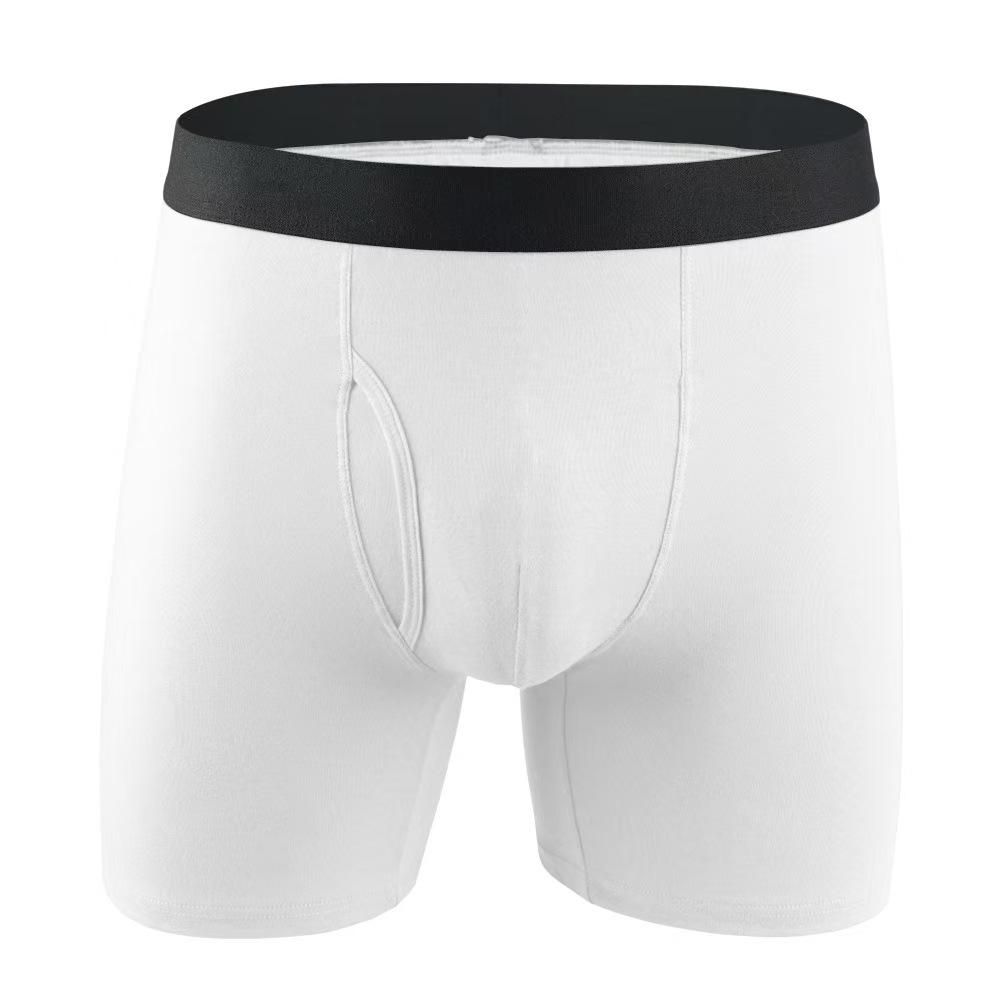 Long open men's underwear men's open hole flat corner shorts side plus sports open file