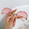 2pc Sunglasses For Women Fashion Rimless Beach Gradient Sunglass Lady Retro Summer Shades UV400 Eyeglasses