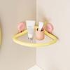 Plastic Suction Cup Triangle Shelf Dopamine Color Punch Free Shower Organizer Drainable Wall Mounted Corner Storage Shelf Home