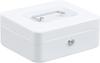 Beemyi Portable Cash Box, Small Cash Box for Home Use, Cashmate A5 Size, Accounting, Office Mini Safe, Piggy Bank, Steel, Home Security Box (White, W2