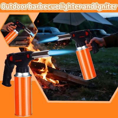 Mechero Antorcha de Gas Butano Portátil Para Asar a la Parrilla, Quemar y Encender Carbón; Un Encendedor de Gas Doméstico y Carbón .