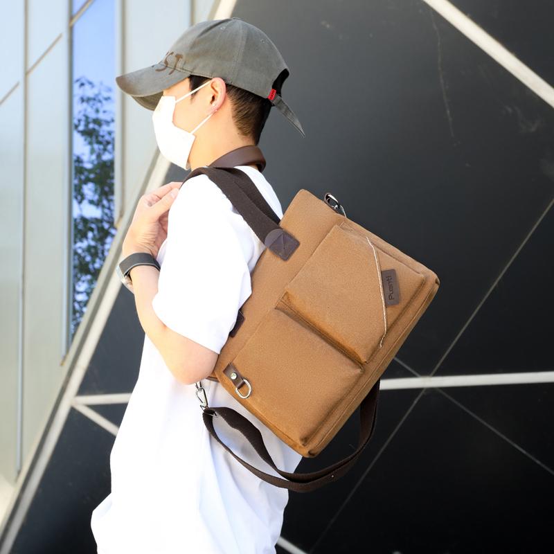 Canvas Shoulder Bag Men's Travel Handbag
