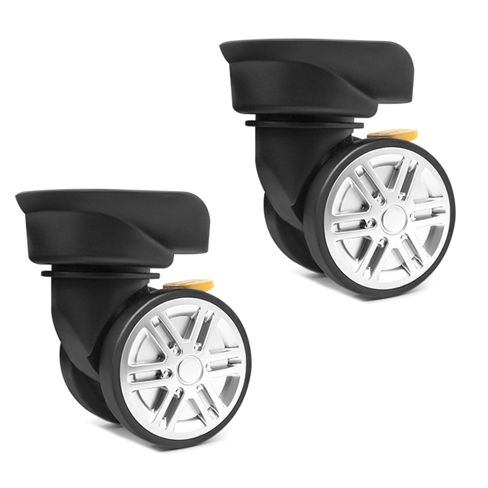 

2 шт. сменные роликовые колеса для тележки, сверхпрочные роликовые колеса для багажной коробки, чемодана, поворотные на 360 градусов, бесшумные колеса 36