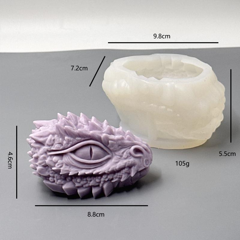 Dragon Eye Scented Candle Making Silicone Mold DIY Halloween Craft Handmade Plaster Ornament Epoxy Resin Mould for Decorative