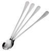 Home Kitchen Tool 4 Pcs Long Round Stainless Steel Coffee Honey Ice Cream Spoons ADM