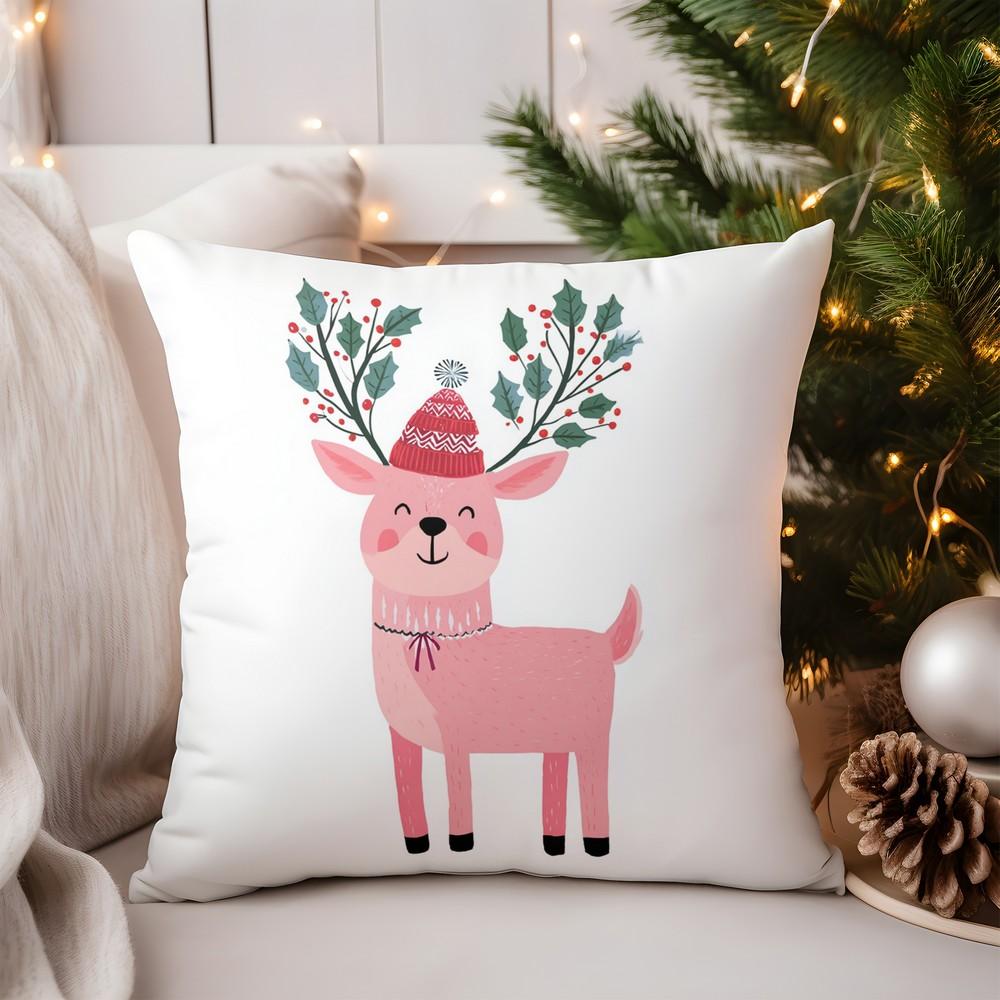 Home Decor Christmas Patterns Santa & Holiday Decor Pillow Pattern Cushion Cover Suitable for Sofa Bedroom Car Pillow Cover