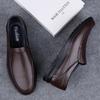 2024 New Genuine Leather Men Casual Shoes Luxury Brand Mens Shoes Breathable Slip On Black Business Formal Shoes