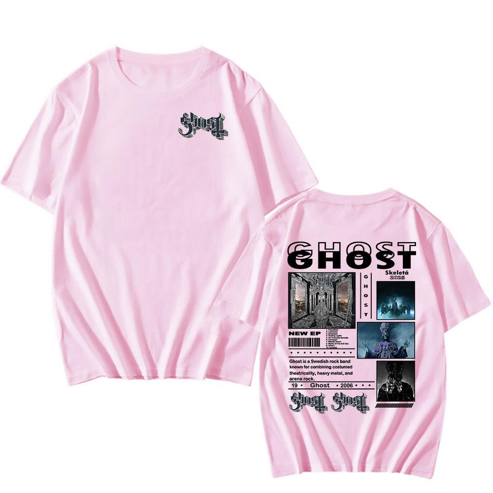 Ghost Band Skeletá Satanized T-shirt Mental Style Fashion 2025 New Tshirts Short Sleeve Cotton Mens T Shirt Band Graphic Clothes