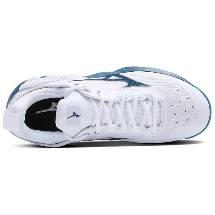 Mizuno Wave Luminous 2 Weiß Sailor Blue Unisex Sneaker Silber V1GA212086