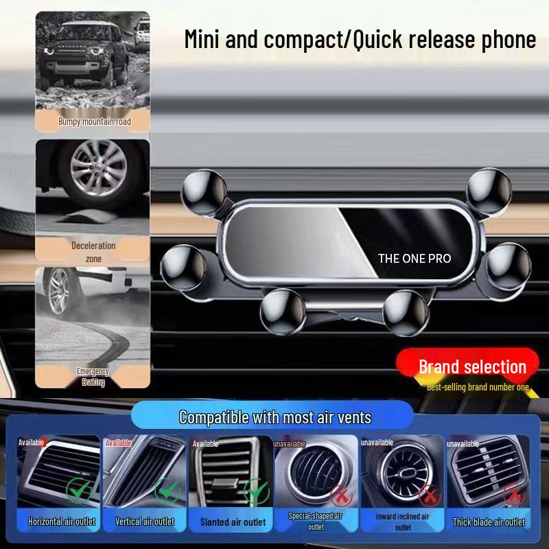 Gravity Sensing Universal Car Phone Holder for Air Vent Random Version - Eagle Claw Clip