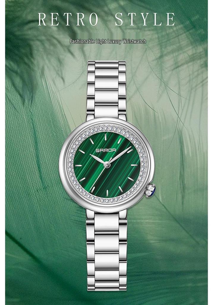 Sanda Women's Diamond-Studded Quartz Watch: Fashionable, Light Luxury, Versatile Steel Band 