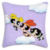 Anime Powerpuffs Girlss Pillow Covers Cartoon Sofa Decorative Home Double-Sided Printing Short Plush Cute Cushion Cover