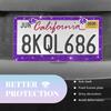 Bling License Plate Frame, Sparkly Rhinestone Car Tag Cover with Glittery Screw Caps, Stainless Steel Handcrafted Crystal Licence Plate Holder for