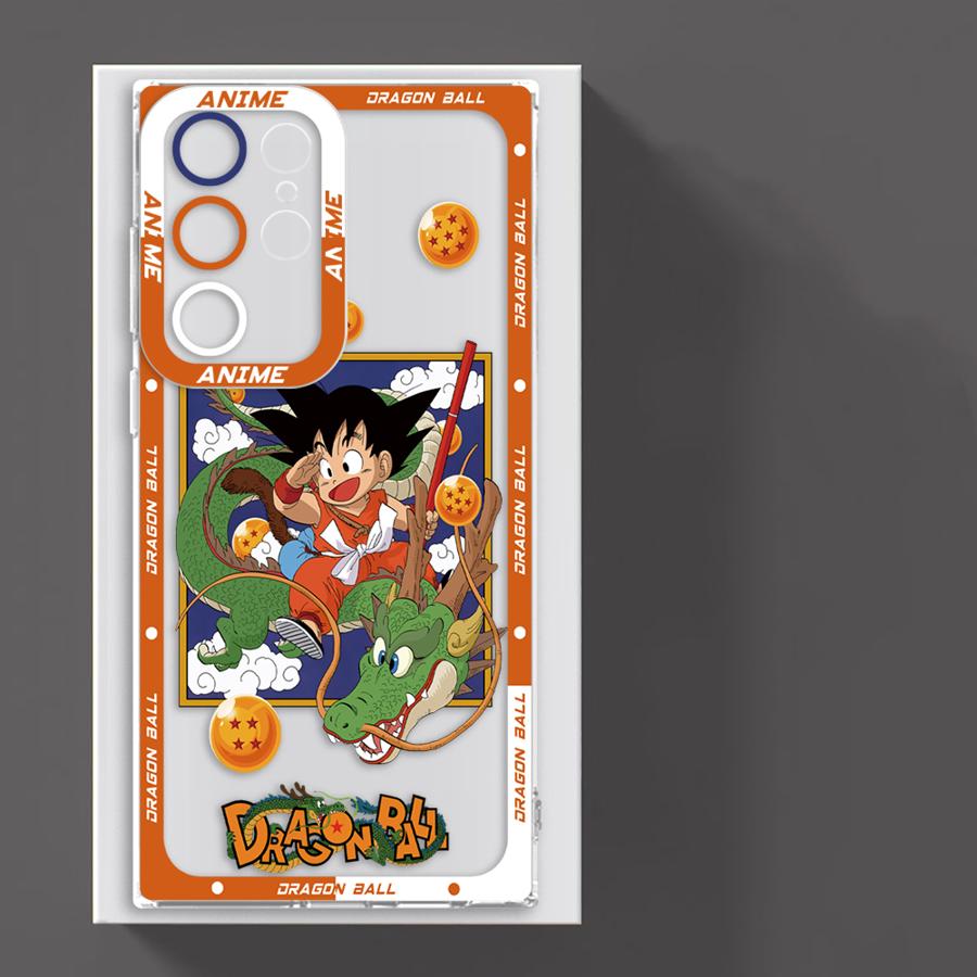 

Case for Samsung Galaxy S24 S25 Edge S22 FE S23 Ultra S21 S20 Plus Note 20 Ultra 10 Clear Phone Cover Dragon Ball Manga Shenron Galaxy S23