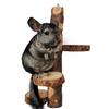 Yousheng Chinchilla Stand Exercise Training Play Ground Natural Wood Small Animal Climbing Platform Pet