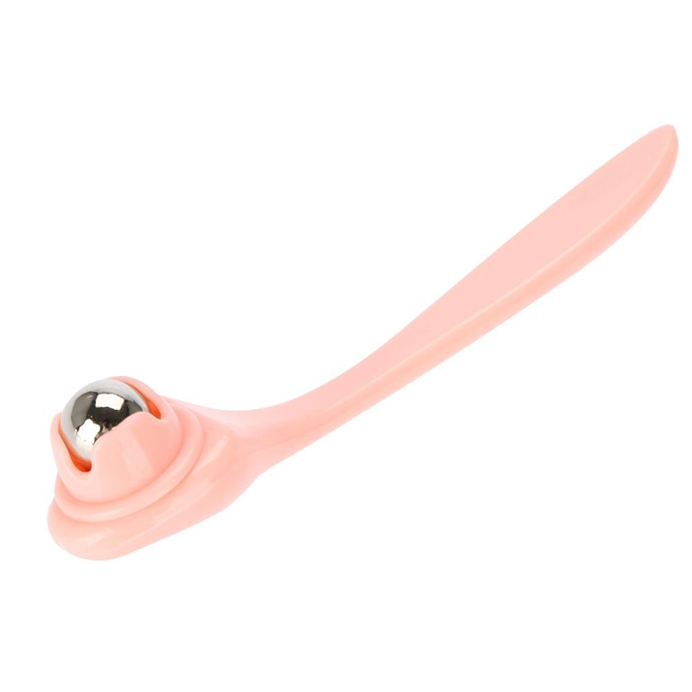 Tragbarer Manueller Augenmassagegerät Edelstahlkugelroller Faltenentfernung Lifting Rosa
