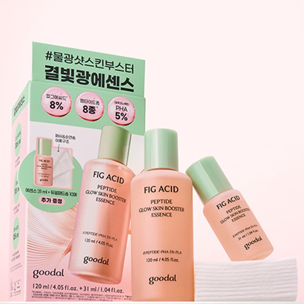 

Goodal Пептидная эссенция-бустер для кожи с фиговой кислотой 120 мл + 31 мл + 10 ватных дисков