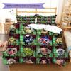 Horror Killer Pattern Bedding Quilt Set Quilt Cover Pillowcase Home Decoration Gift (1 * Duvet Cover + 2 * Pillowcase, Without Core)