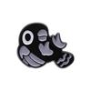 Black Crow Enamel Pins Custom Cute Animals Twitter Brooches Lapel Badges Animal Jewelry Gift for Kids Friends